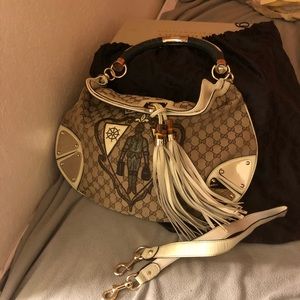 Gucci Limited Edition GG canvas crest patchwork Indy top handle